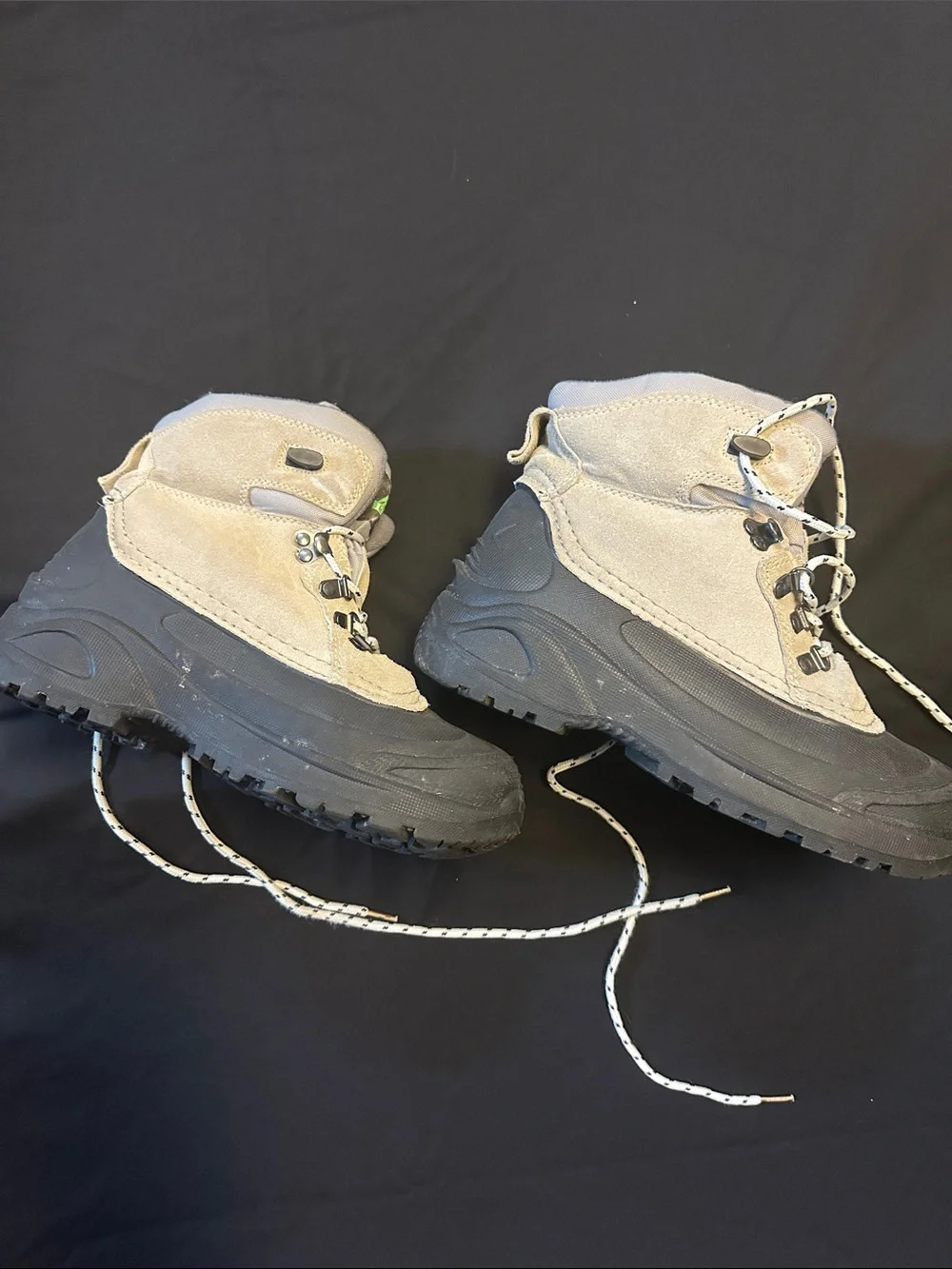 Itasca Kids Taupe and Gray Insulated Lace-Up Winter Boots-thinsulate